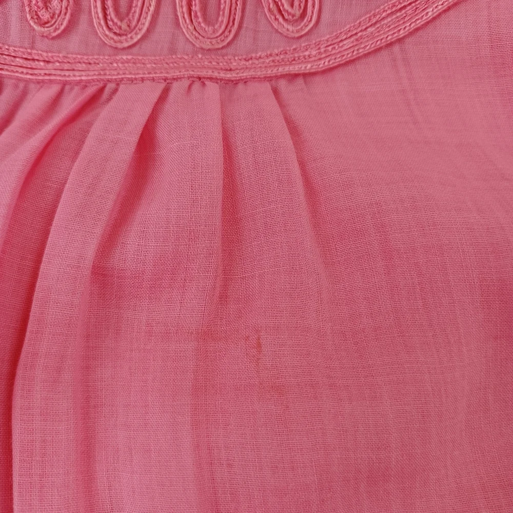 Veronica Beard Keely Tiered Mini Dress Size 4 Women Preppy Ramie In Dark Peony